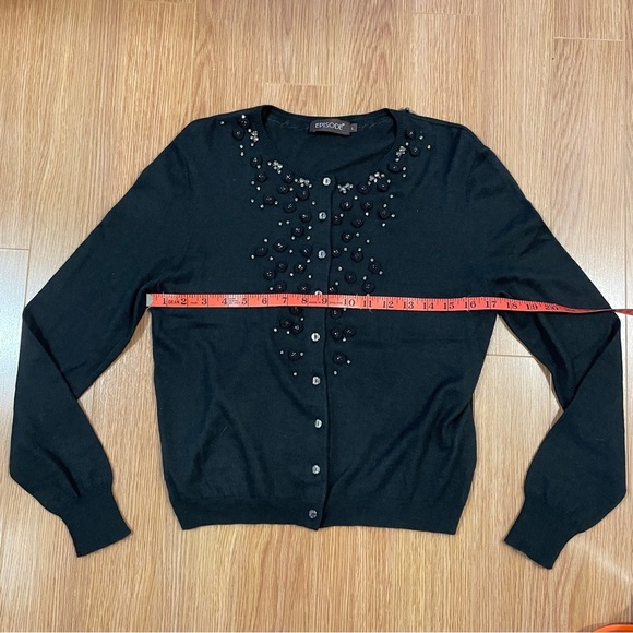 Episode Vintage Angora Black Beaded Cardigan - Picture 7 of 8